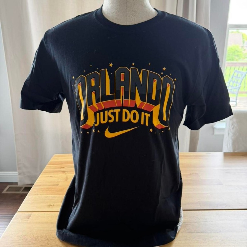 Nike Orlando Just Do It Graphic Tee Black Large L 100% Cotton